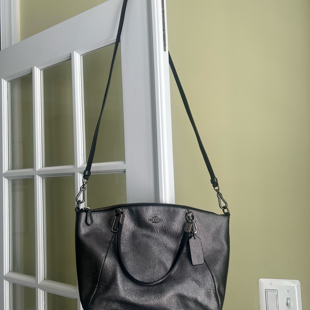 Coach Kelsey Metallic Tote/Crossbody Bag - Picture 10 of 12